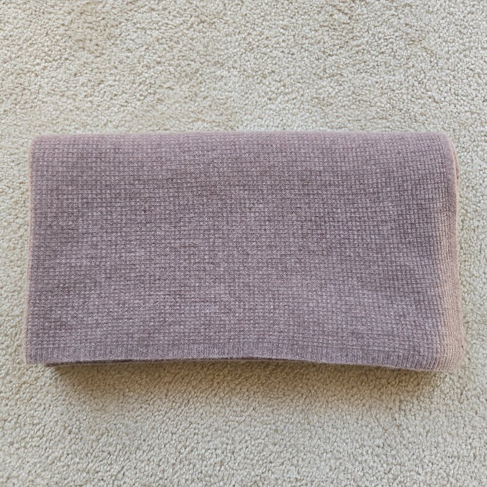 NWOT Halogen Wool Cashmere Waffle Scarf Tan